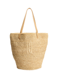 By Malene Birger Mirabell Straw Tote Bag, Undyed