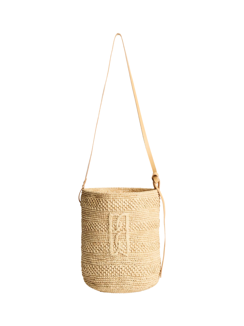 By Malene Birger Mirabellee Straw Bucket Bag, Undyed