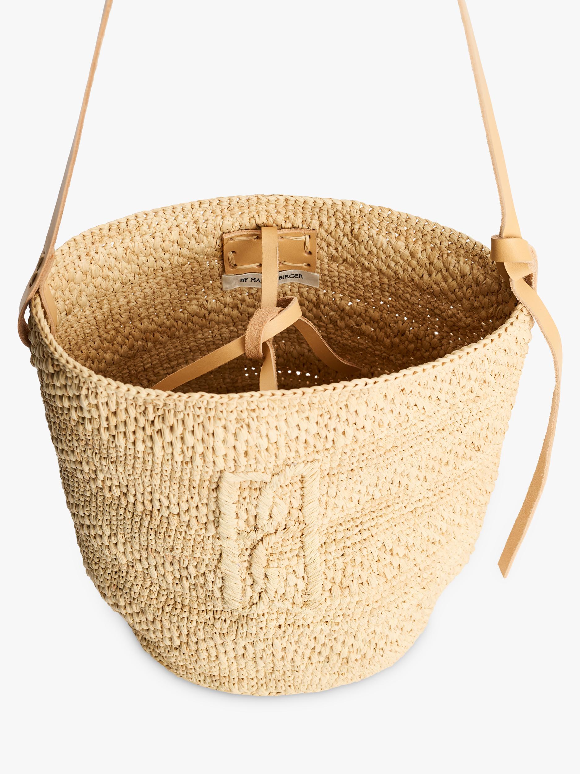By Malene Birger straw bucket bag undyed, imported from the UK