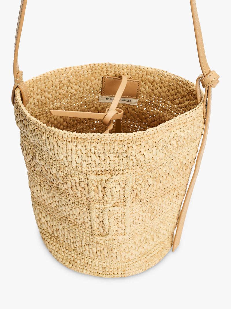 By Malene Birger straw bucket bag undyed, imported from the UK