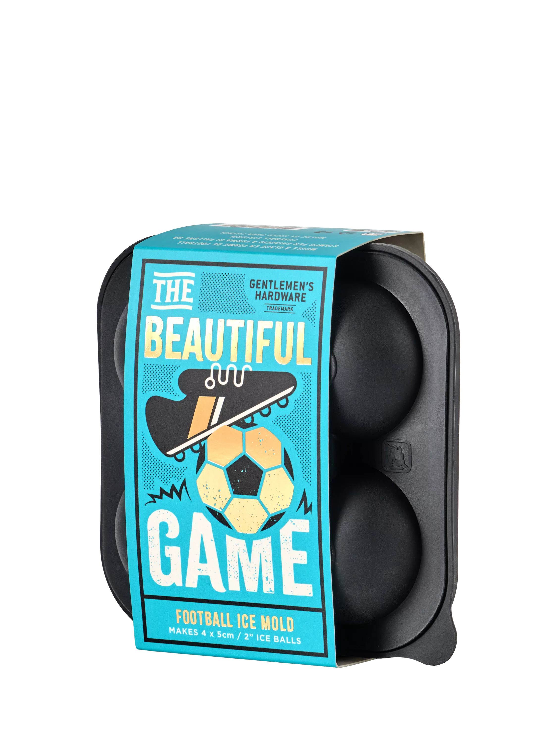 Gentlemen's Hardware football ice moulds with silicone tray, imported from the UK