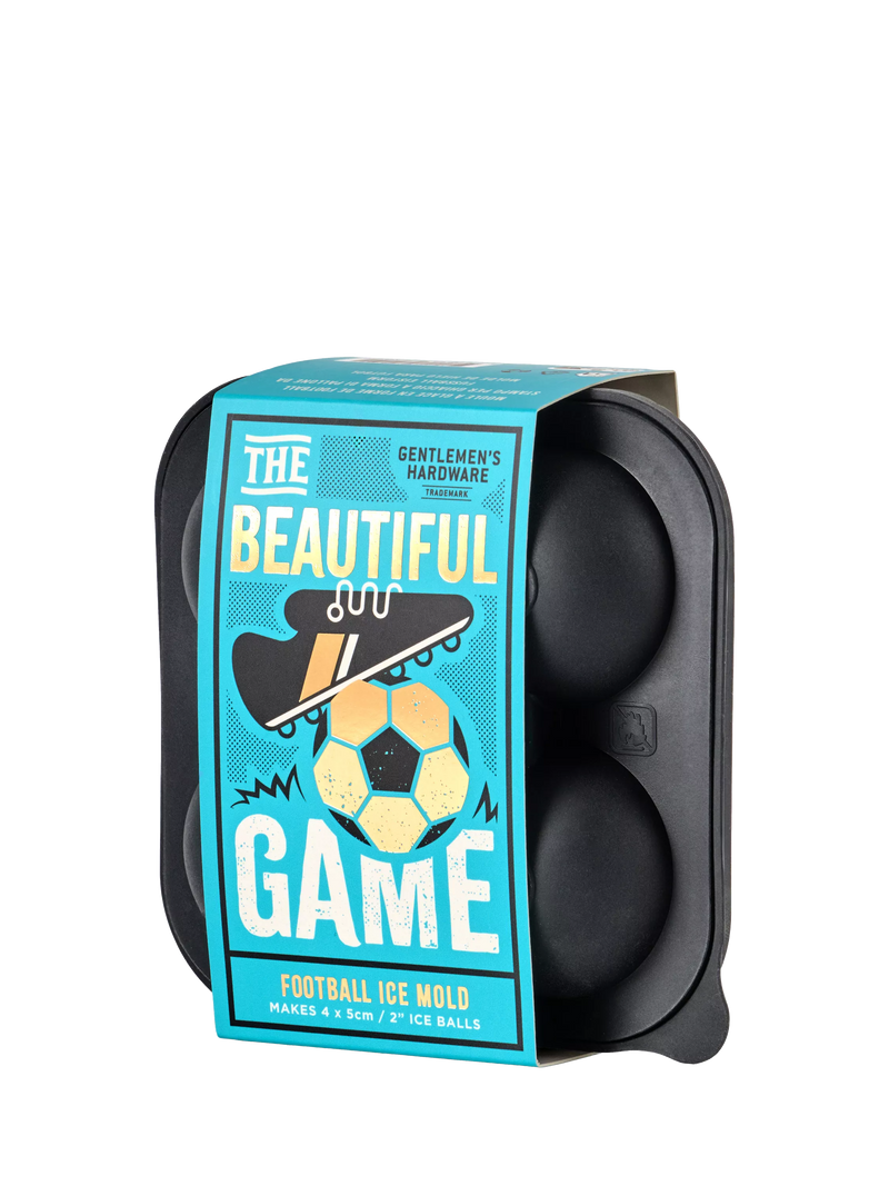Gentlemen's Hardware football ice moulds with silicone tray, imported from the UK