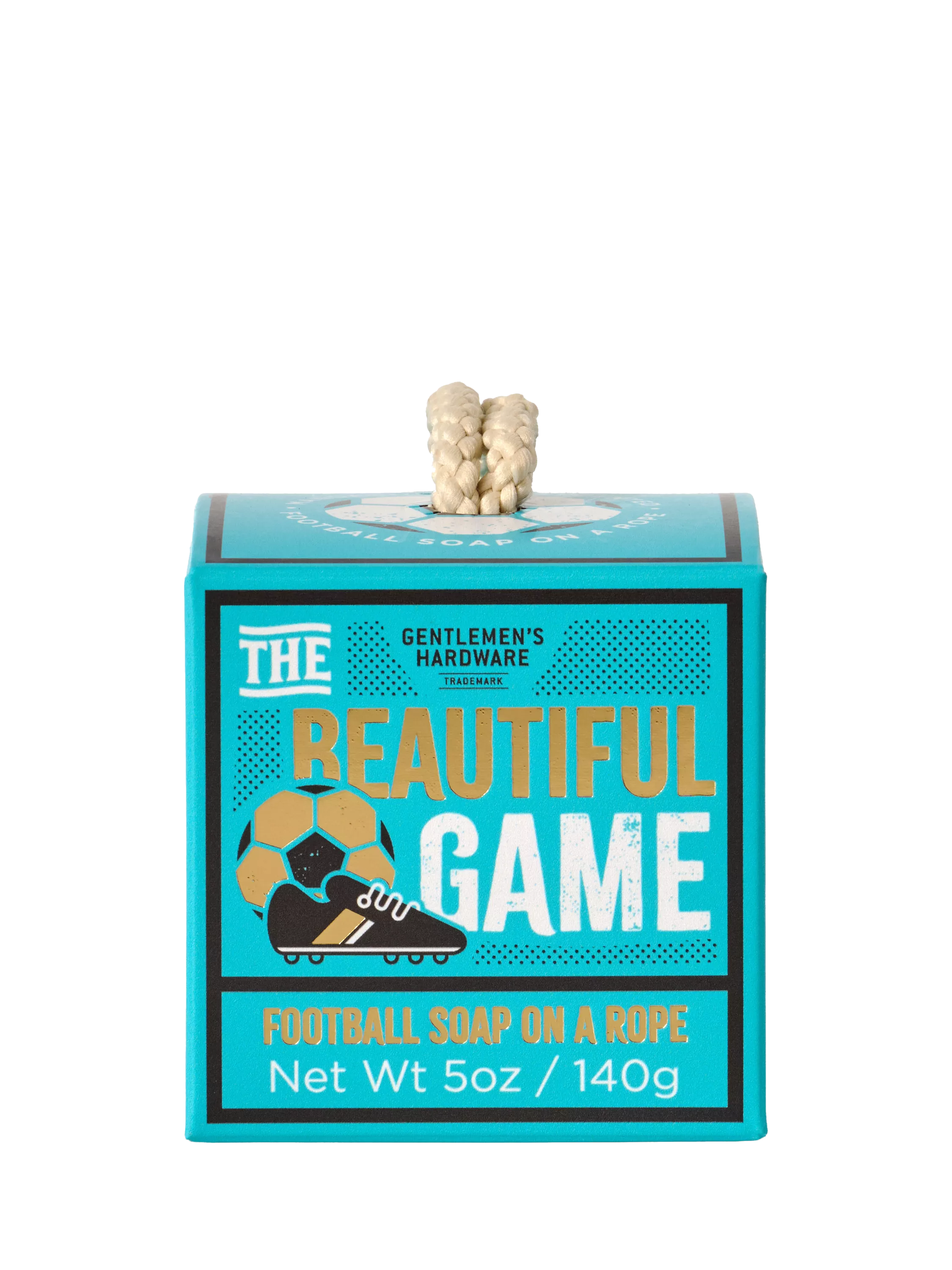 Gentlemen's Hardware football soap on a rope 140g (British brand)