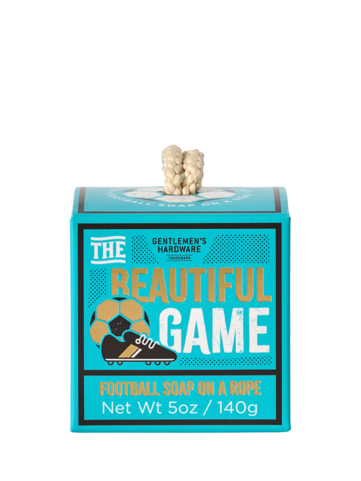 Gentlemen's Hardware football soap on a rope 140g (British brand)