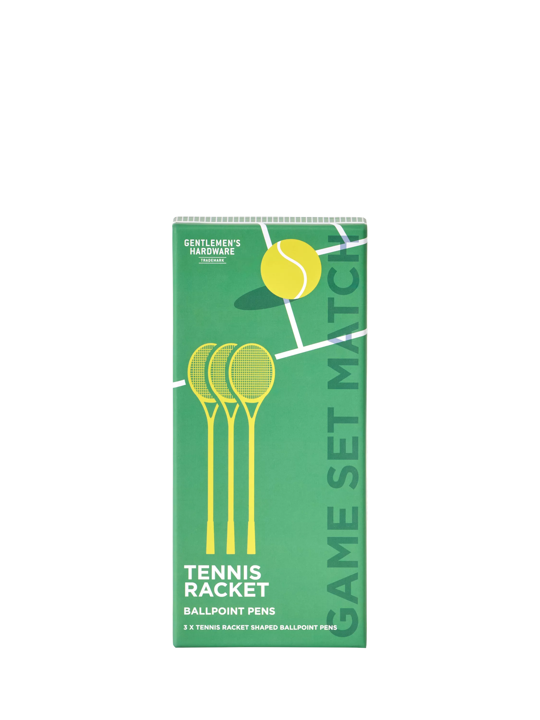 Gentlemen's Hardware tennis racket ballpoint pen set, imported from the UK