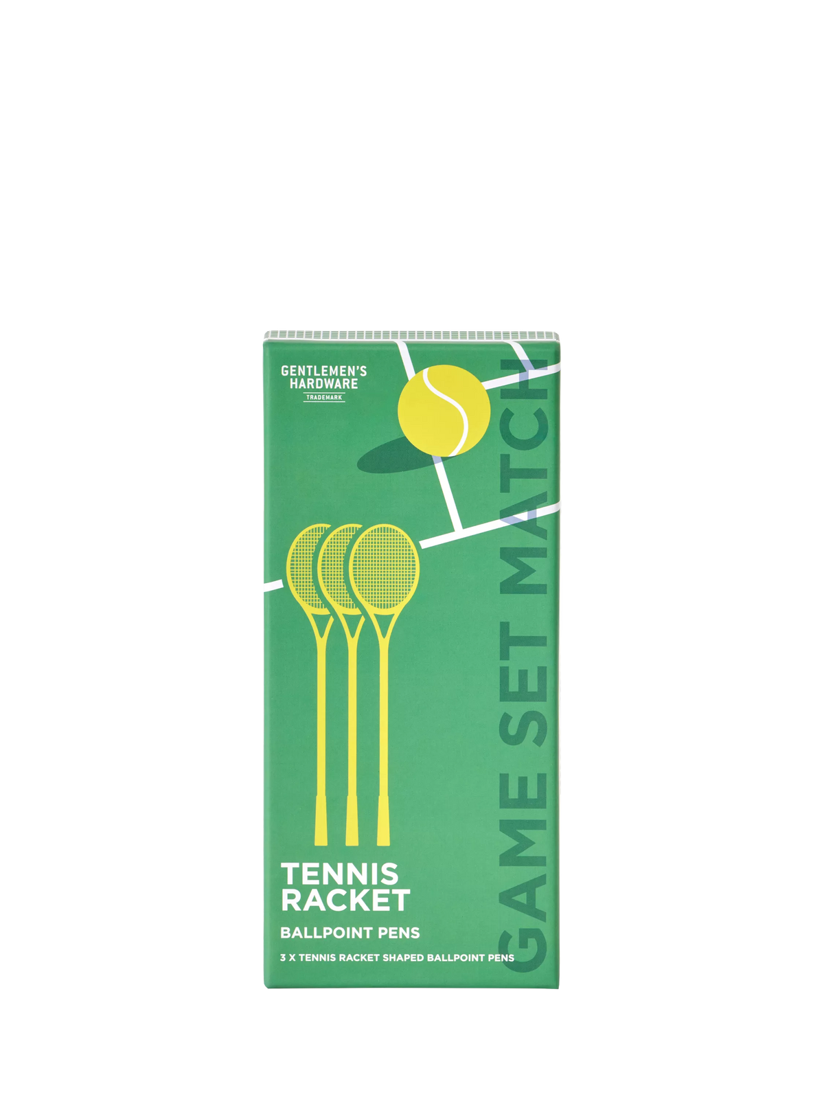Gentlemen's Hardware tennis racket ballpoint pen set, imported from the UK