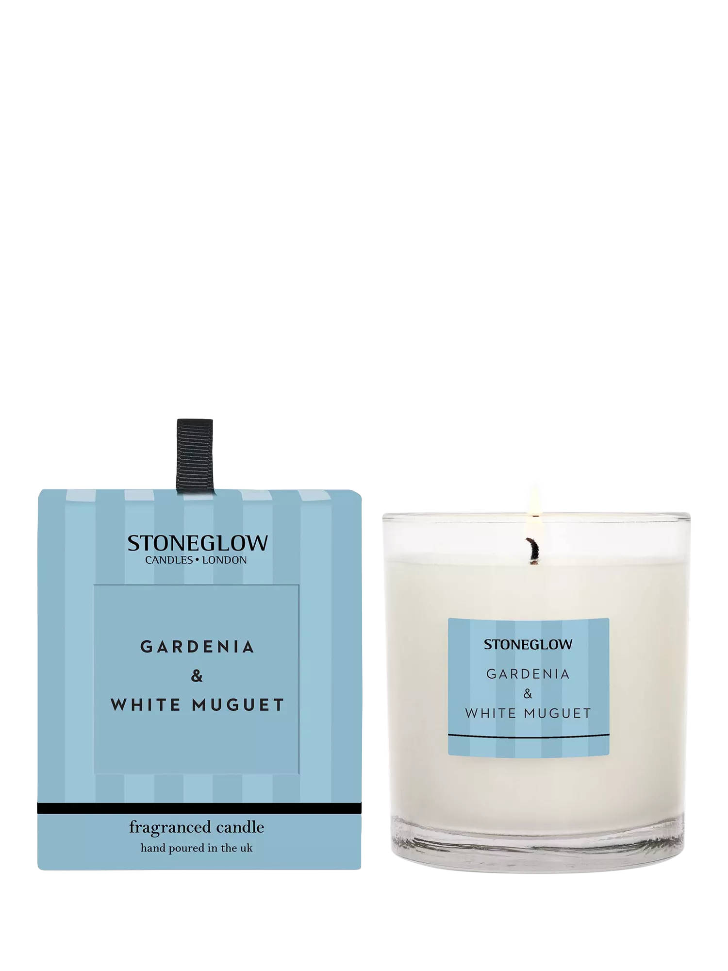 Stoneglow Gardenia and White Muguet scented candle, 200g (British brand)