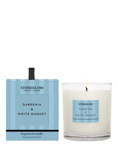 John Lewis Stoneglow Modern Classic Gardenia & White Muguet Scented Candle, 200g- Buy online at McGrocer
