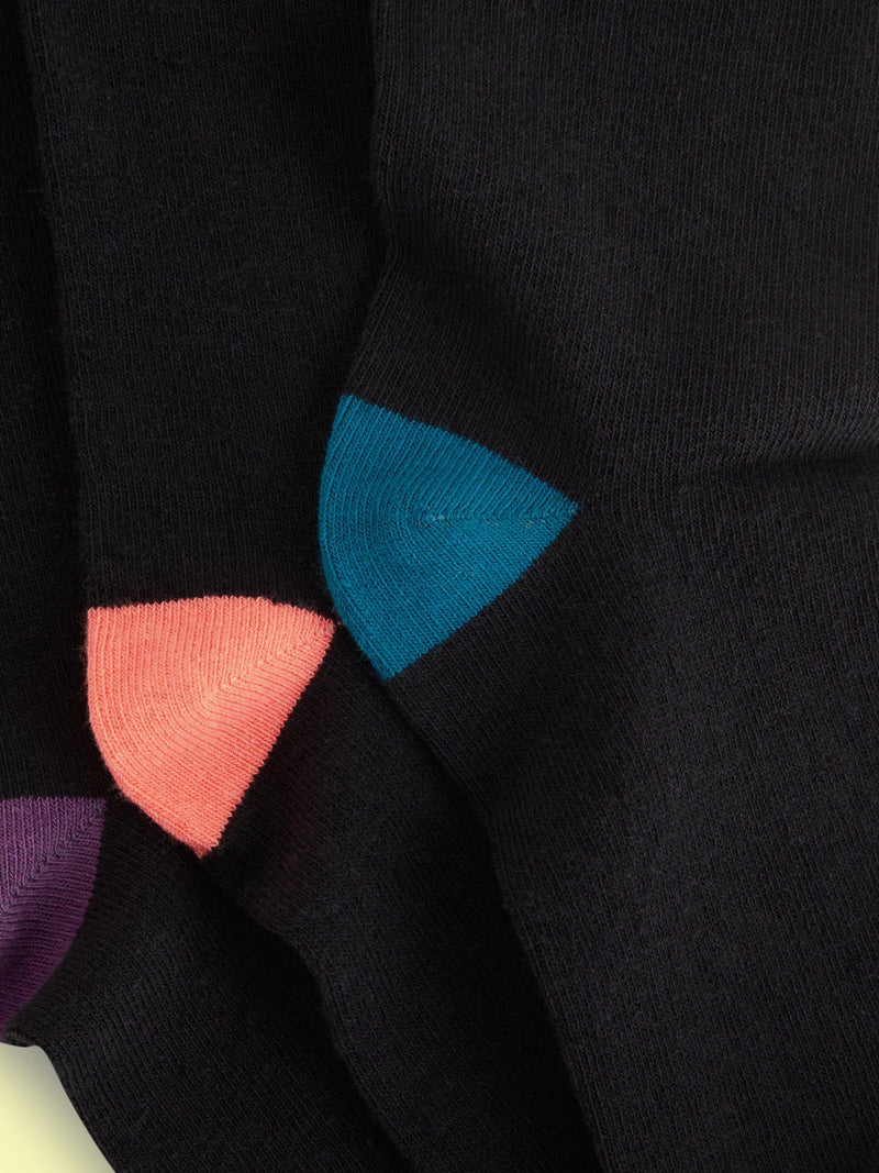 John Lewis organic cotton socks pack of 3 black (British brand)