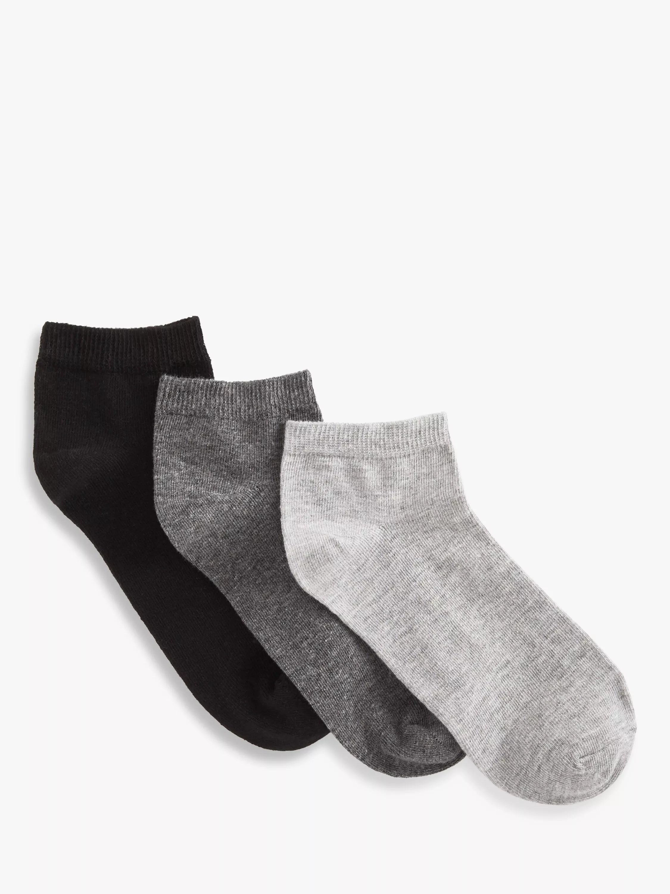 John Lewis trainer socks pack of 3 mono multi (British brand)