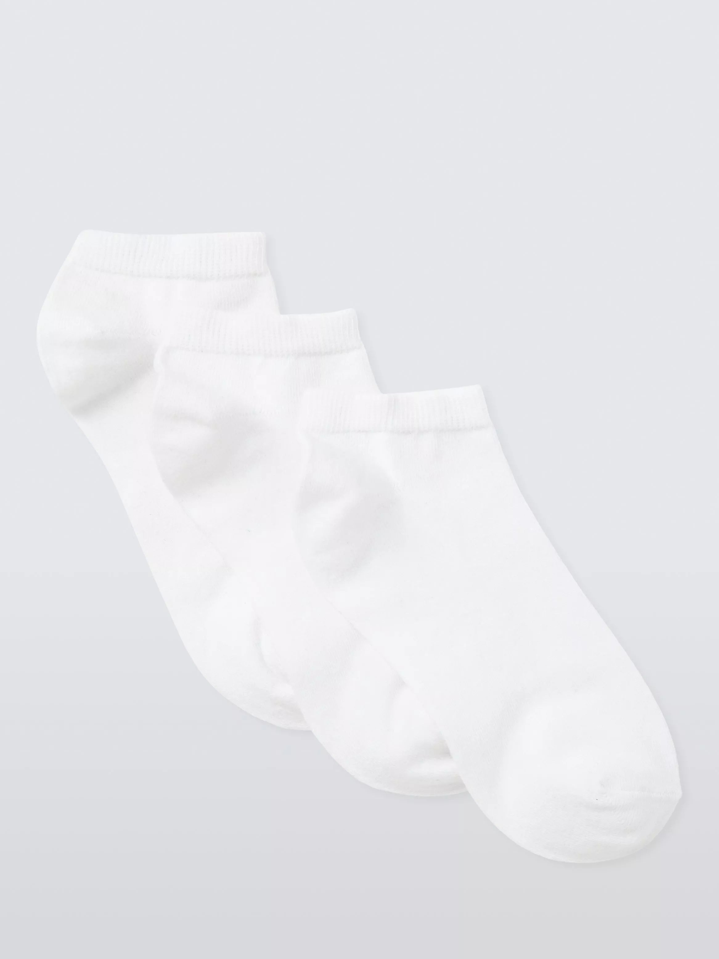 John Lewis trainer socks pack of 3 white - British product