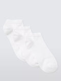 John Lewis trainer socks pack of 3 white - British product