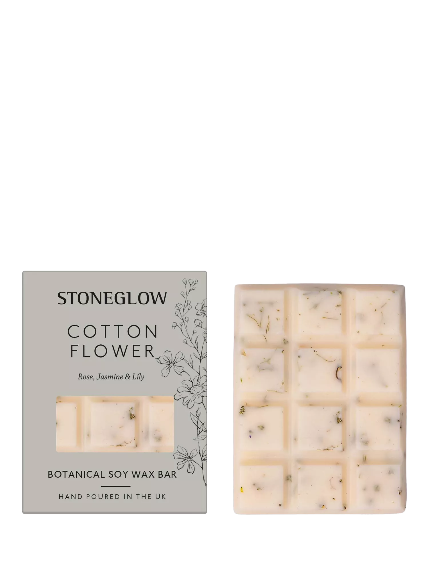 Stoneglow Walled Garden cotton flower soy wax melts (British brand)