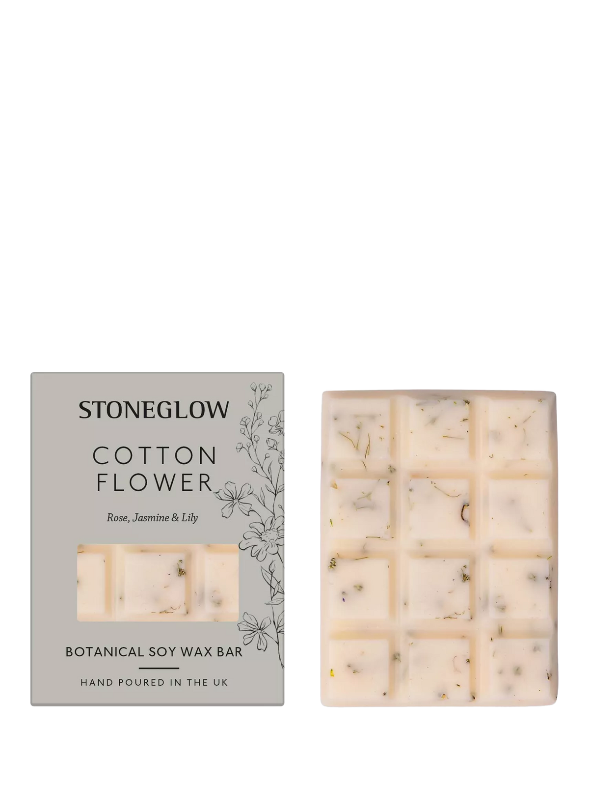 Stoneglow Walled Garden cotton flower soy wax melts (British brand)