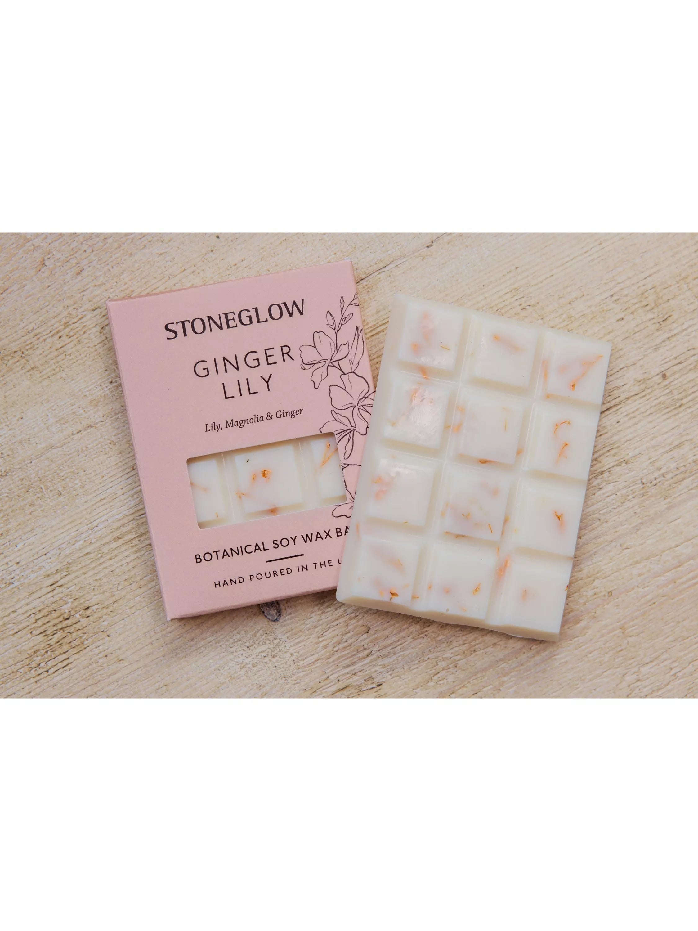 Stoneglow Ginger Lily soy wax melts 55g, UK version