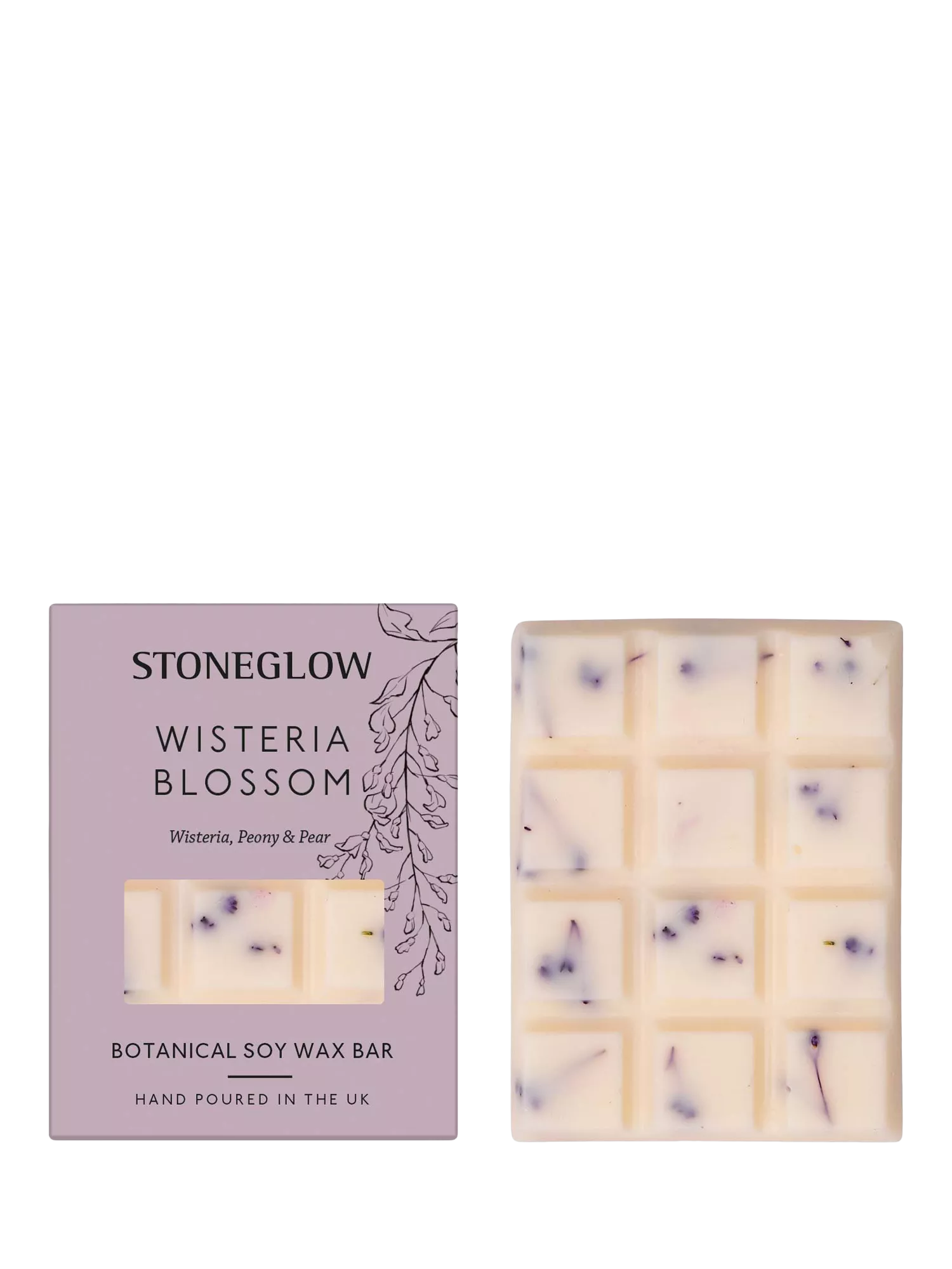 Stoneglow Wisteria Blossom soy wax melts - British product