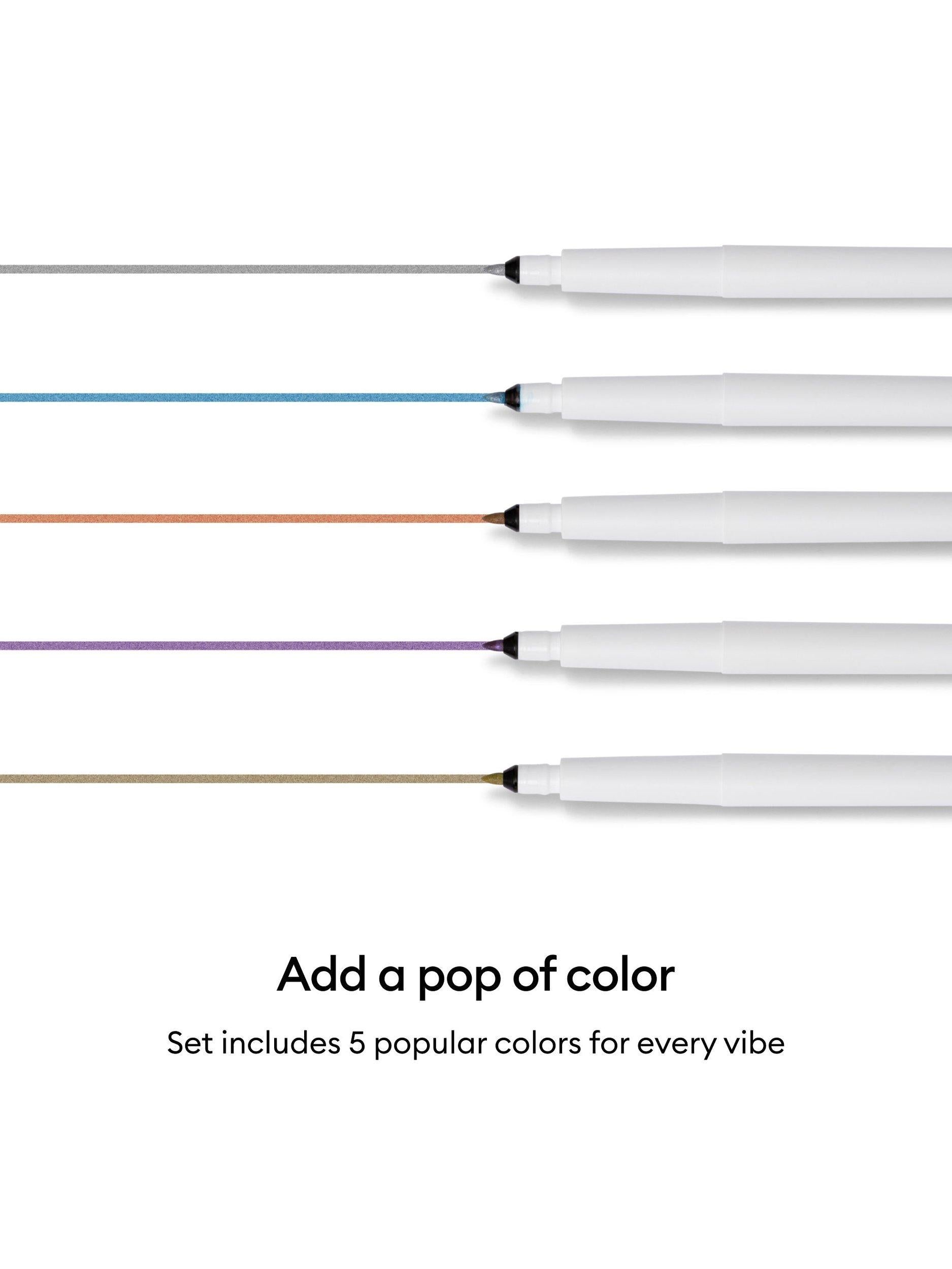 Cricut metallic pens pack of 5, imported from the UK