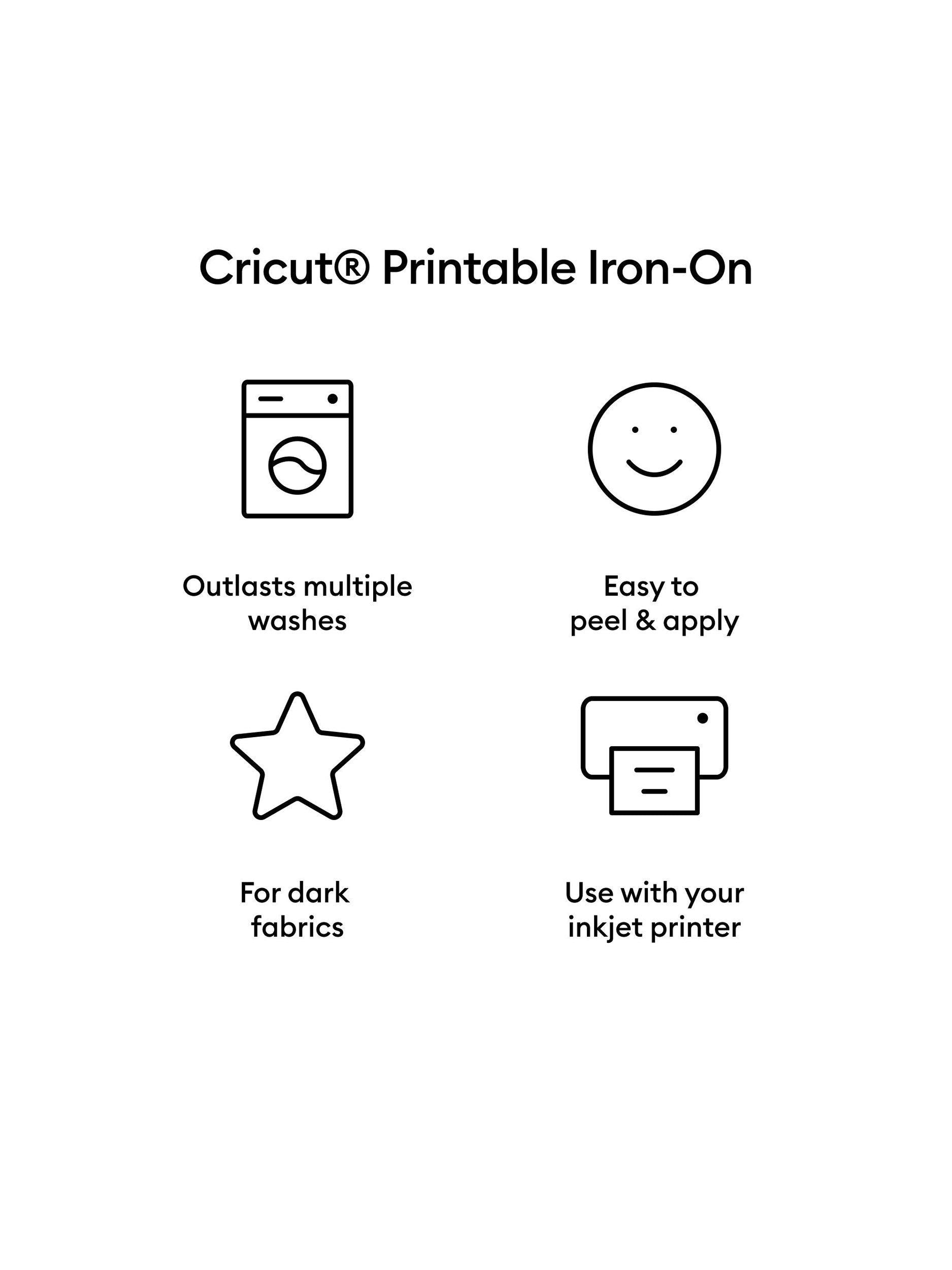 Cricut Printable Iron-On A4 pack of 3, UK version