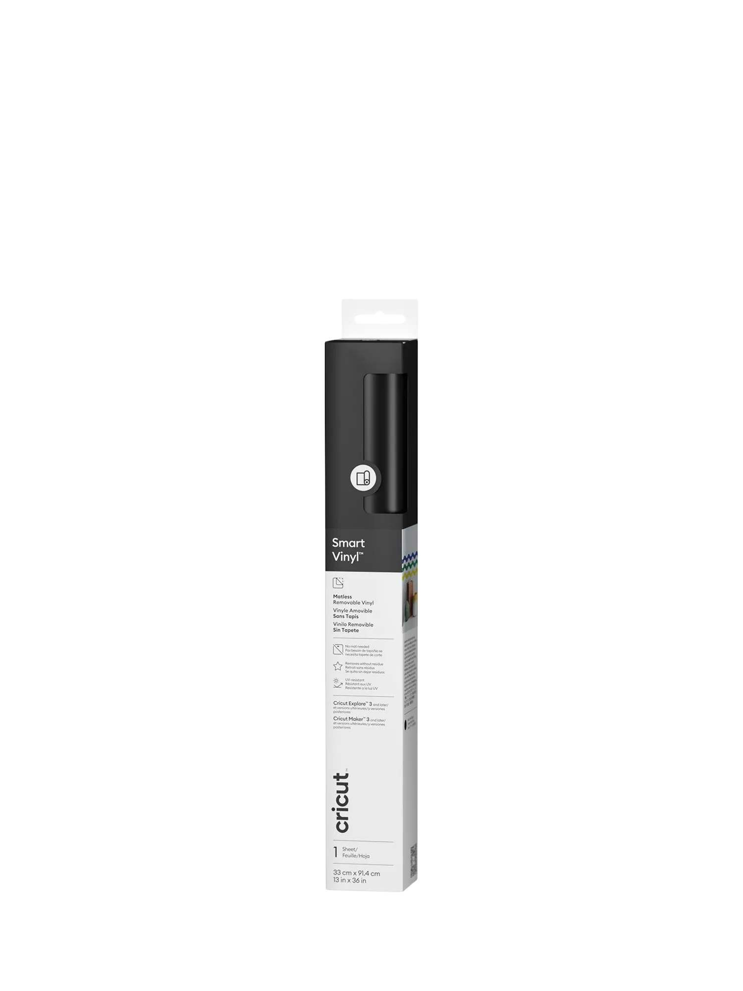 Cricut Smart Vinyl black removable vinyl 91cm, UK version