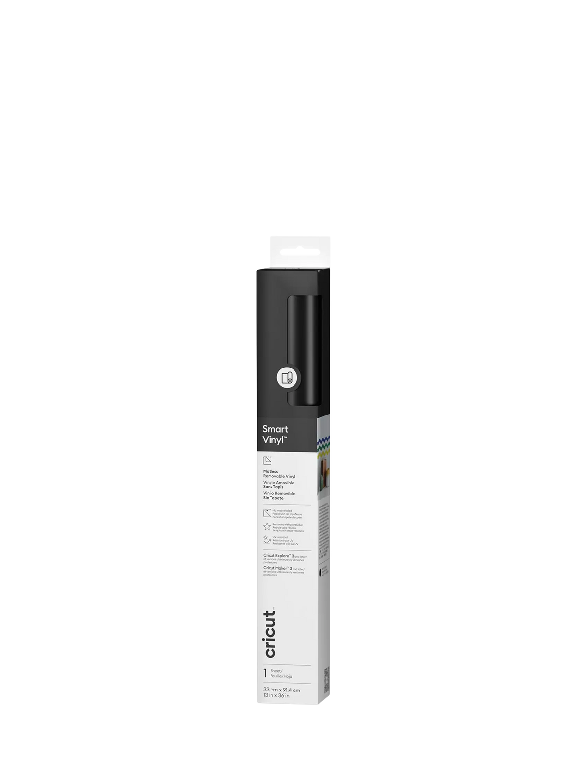 Cricut Smart Vinyl black removable vinyl 91cm, UK version