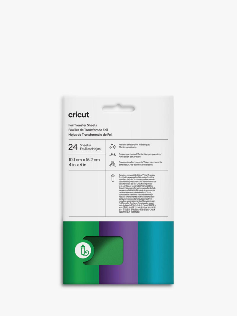 Cricut Foil Transfer Sheets Sampler pack of 24 (British brand)