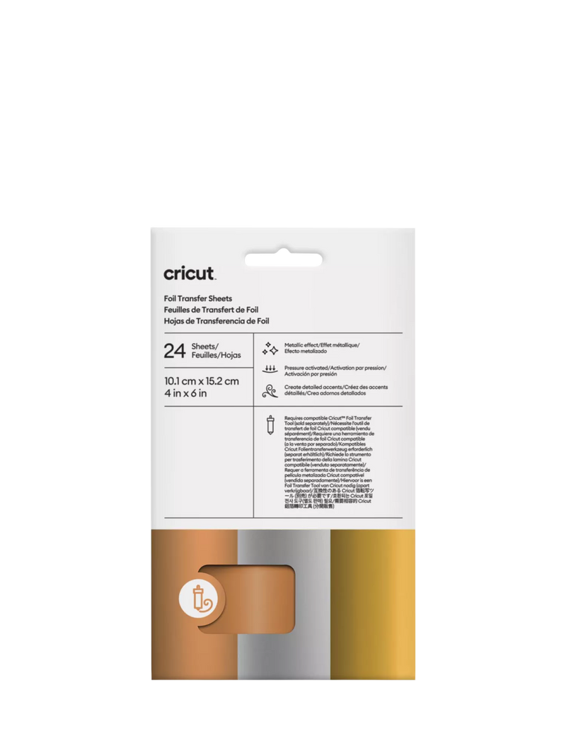Cricut Foil Transfer Sheets Sampler pack of 24 (British brand)