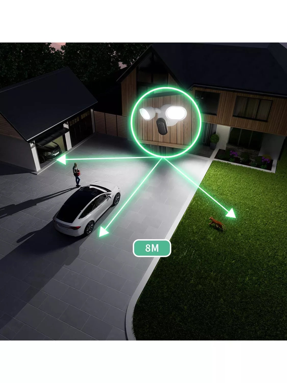Arlo wired floodlight 2K security camera system (British brand)