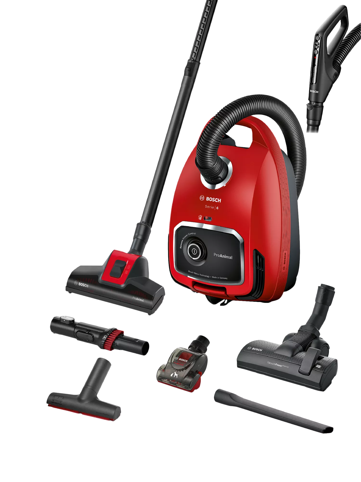 Bosch S6 ProPet vacuum cleaner red, imported from the UK