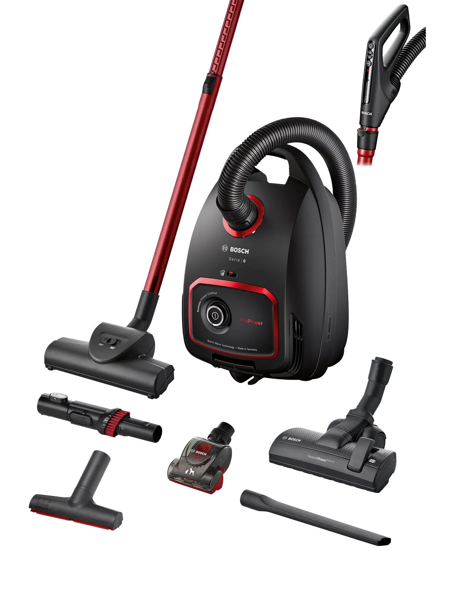 Bosch Series 6 bagged cylinder vacuum cleaner black, imported from the UK