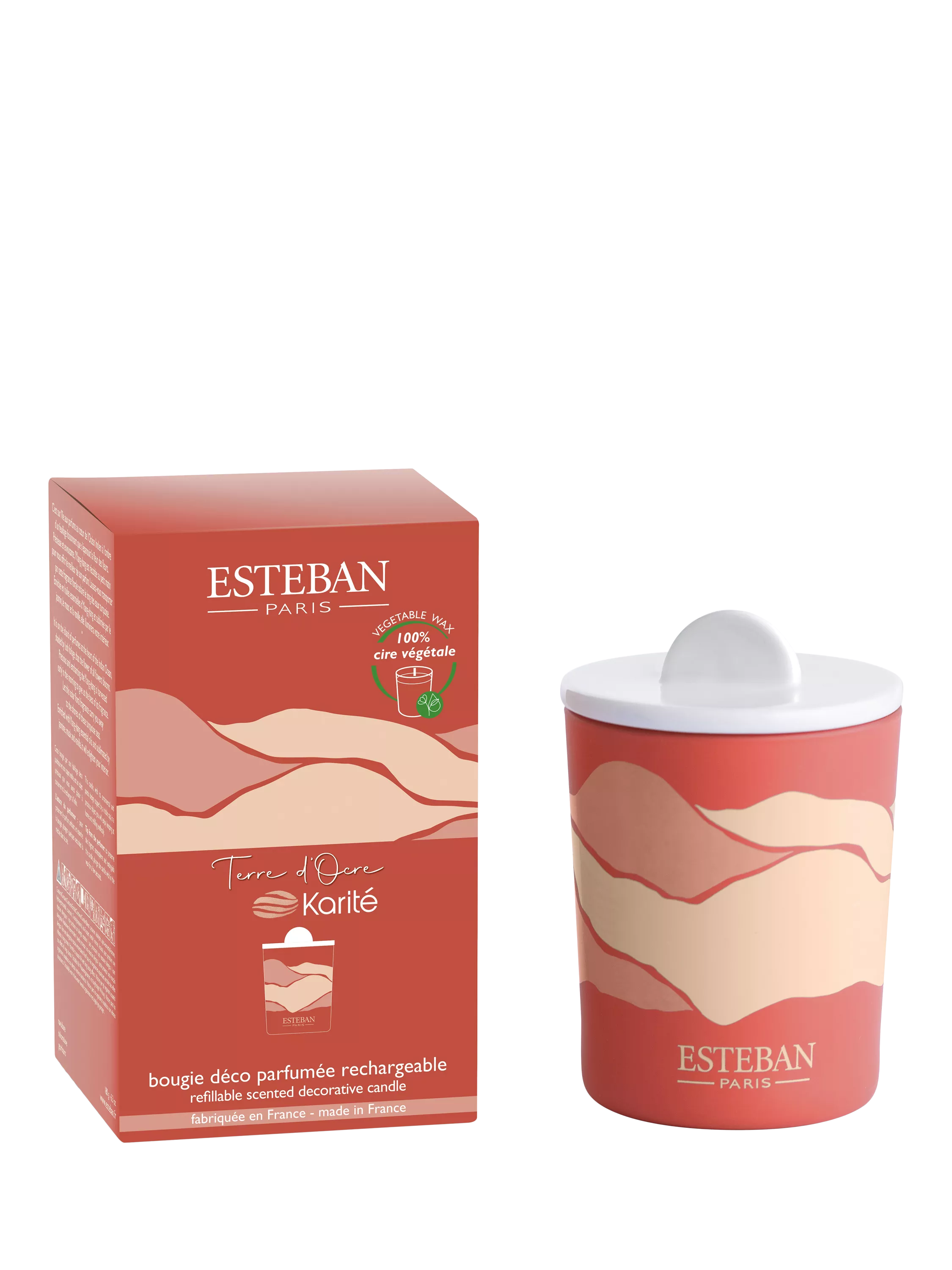 Esteban Terre d'Ocre Karité scented candle 180g, UK version