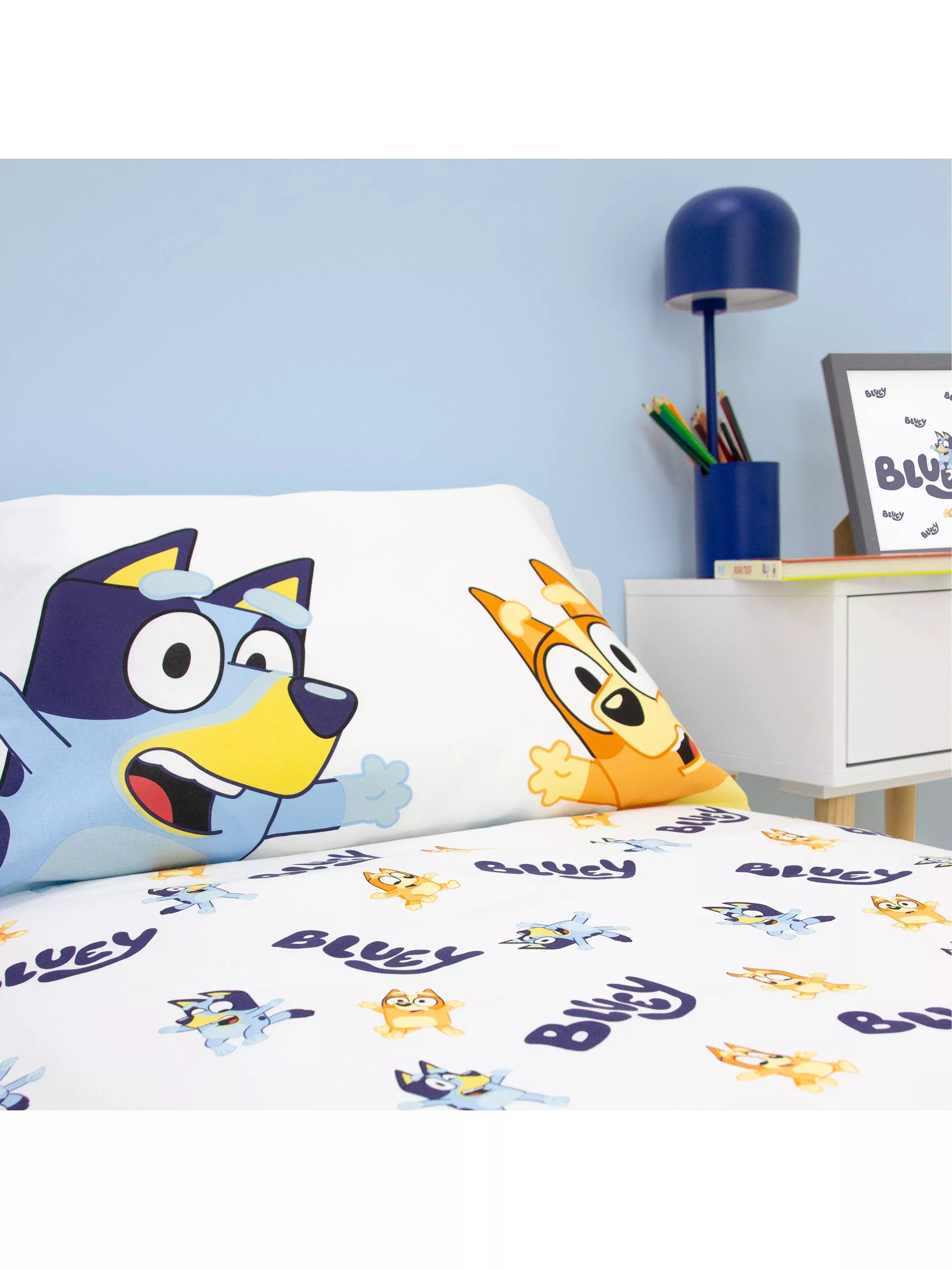 Bluey reversible duvet cover set with pillowcase, UK version