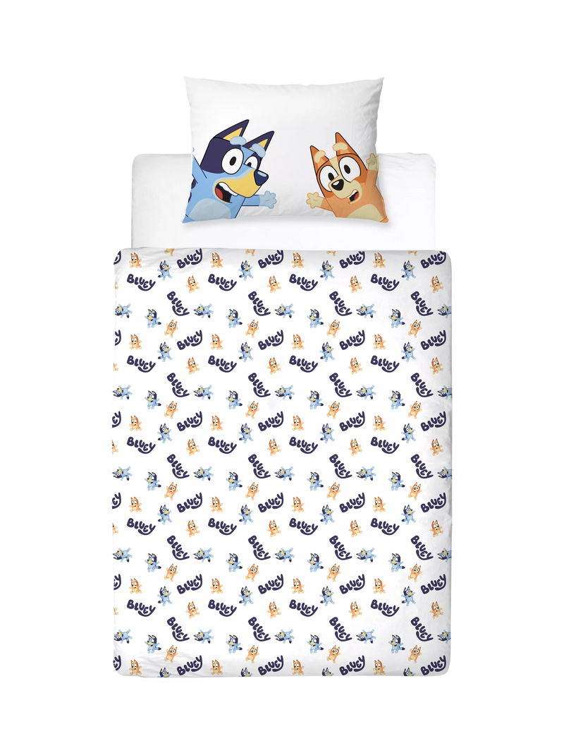 Bluey reversible duvet cover set with pillowcase, UK version