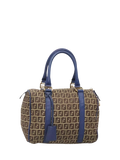 Fendi Zucchino canvas Boston bag brown/blue, imported from the UK