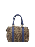 Fendi Zucchino canvas Boston bag brown/blue, imported from the UK