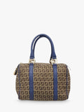 Fendi Zucchino canvas Boston bag brown/blue, imported from the UK