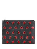 Saint Laurent black star leather clutch bag - British product