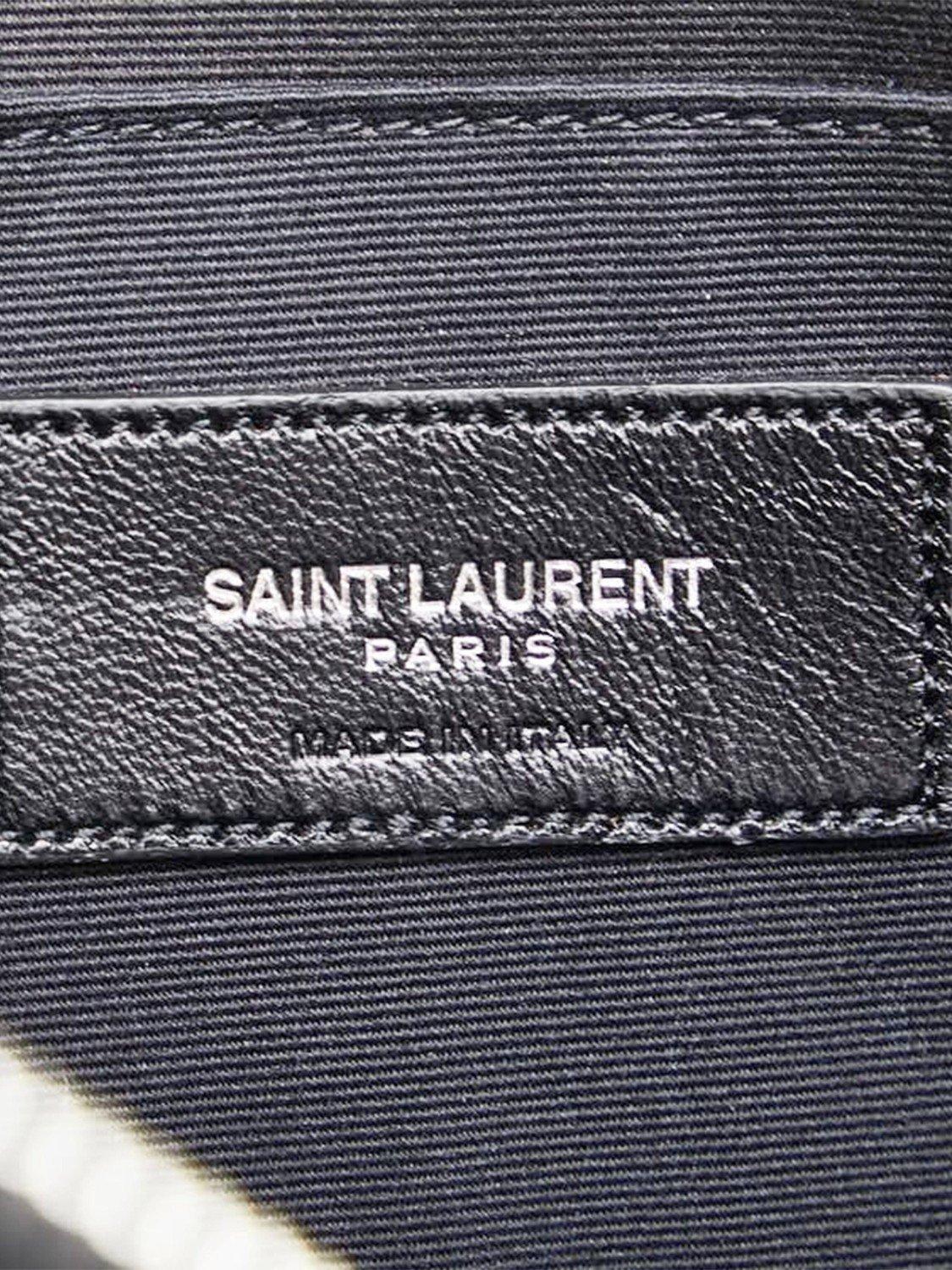 Saint Laurent black star leather clutch bag - British product