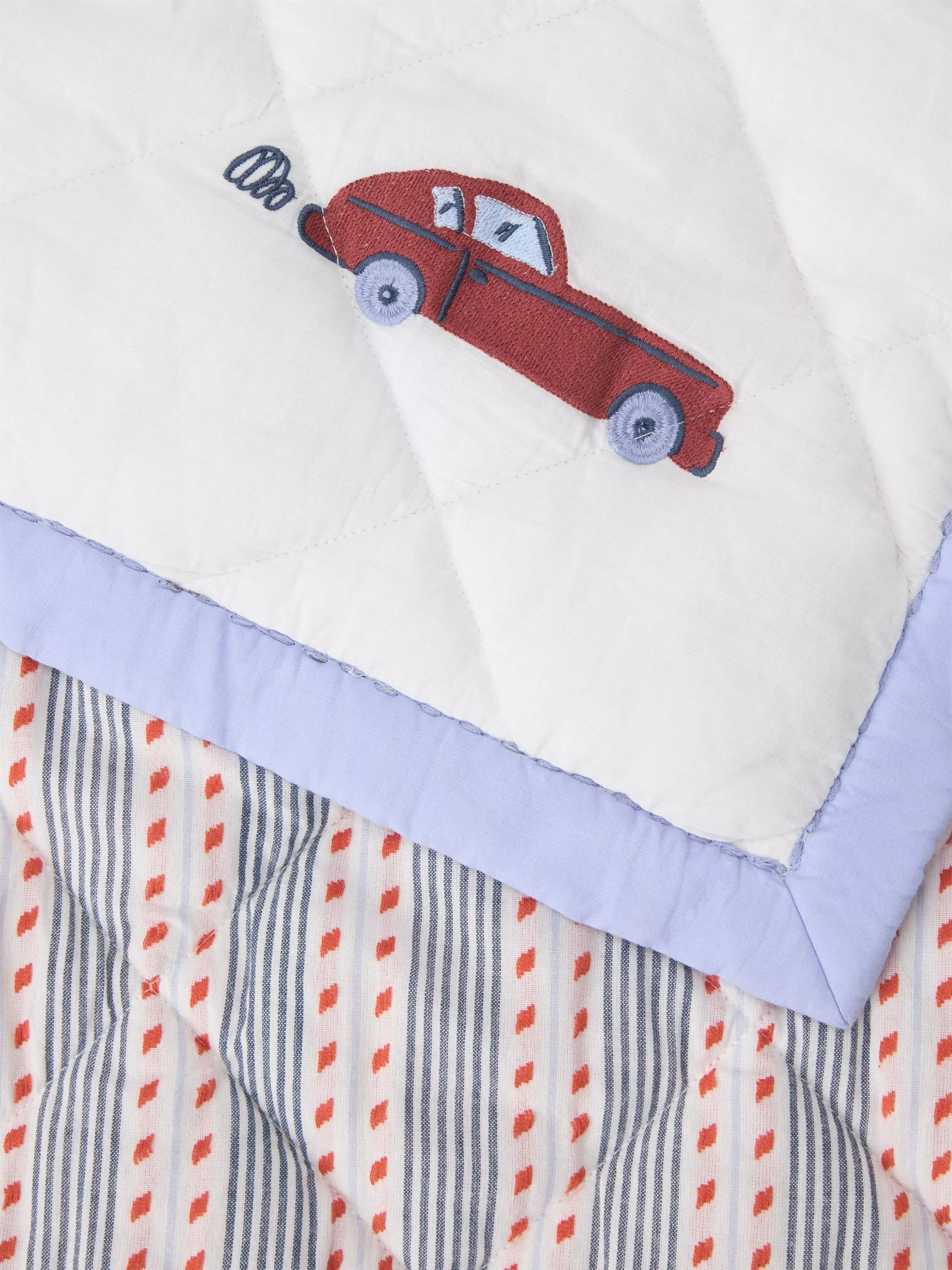 John Lewis Transport Car quilted bedspread 100x100cm (British brand)