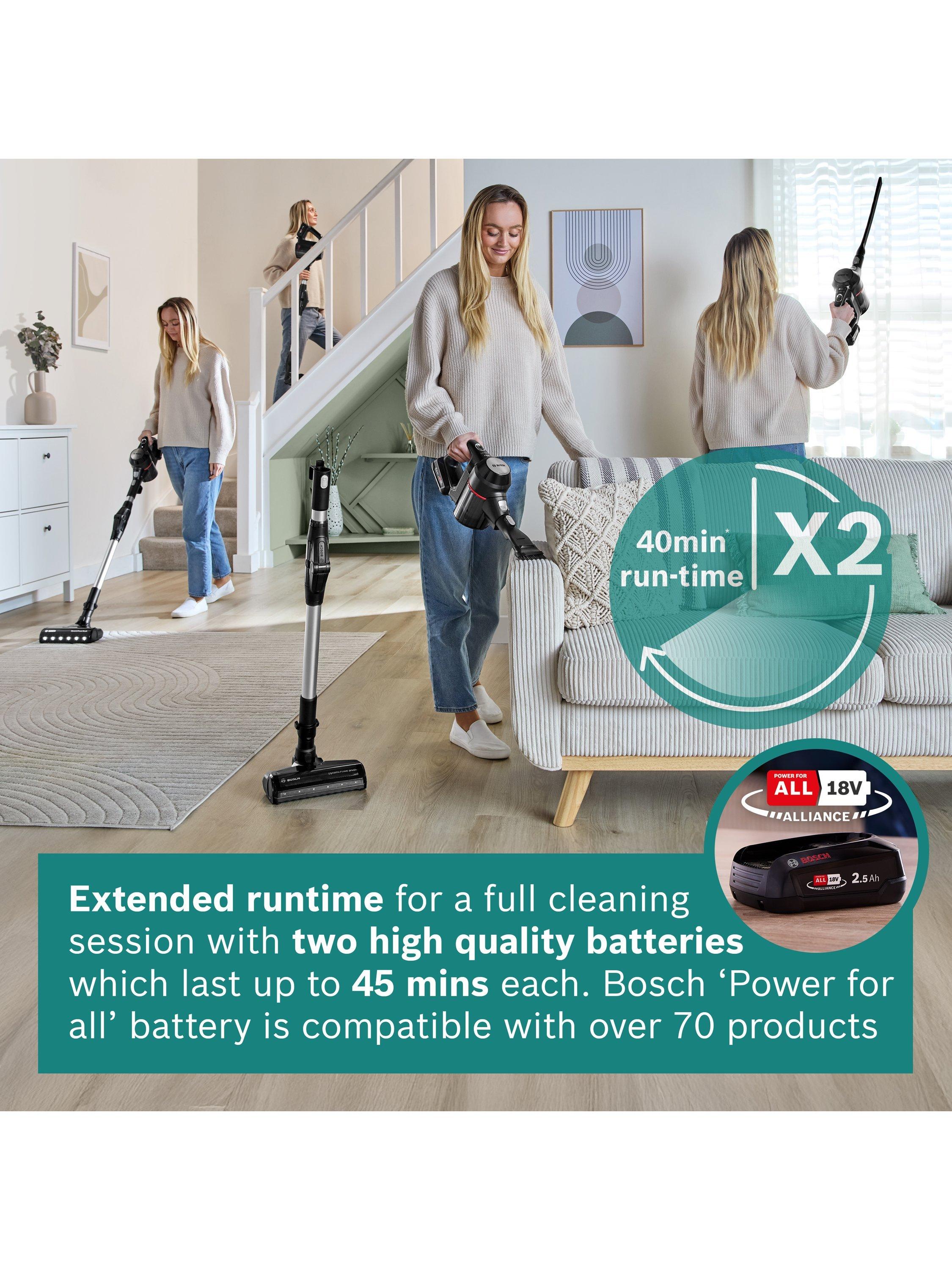 Bosch Unlimited 7 cordless vacuum cleaner in black, imported from the UK
