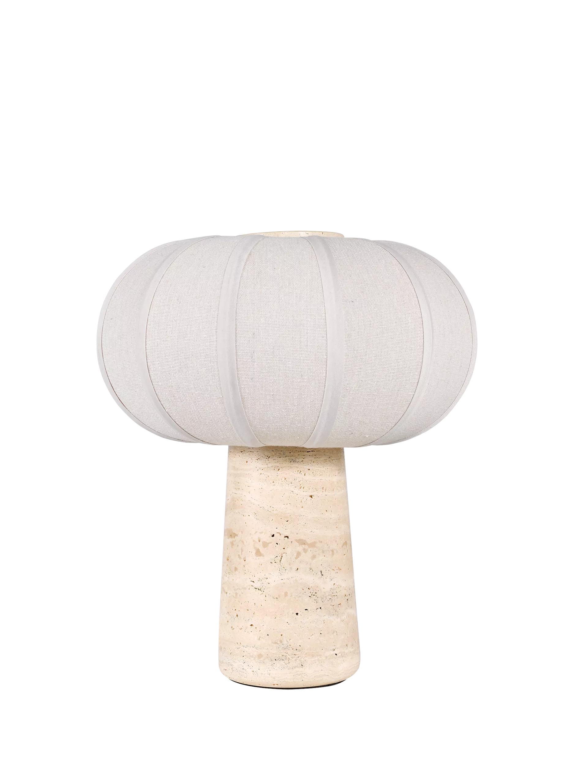 John Lewis travertine pumpkin table lamp stone base - British product