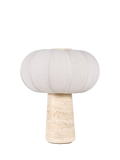 John Lewis travertine pumpkin table lamp stone base - British product