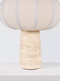 John Lewis travertine pumpkin table lamp stone base - British product