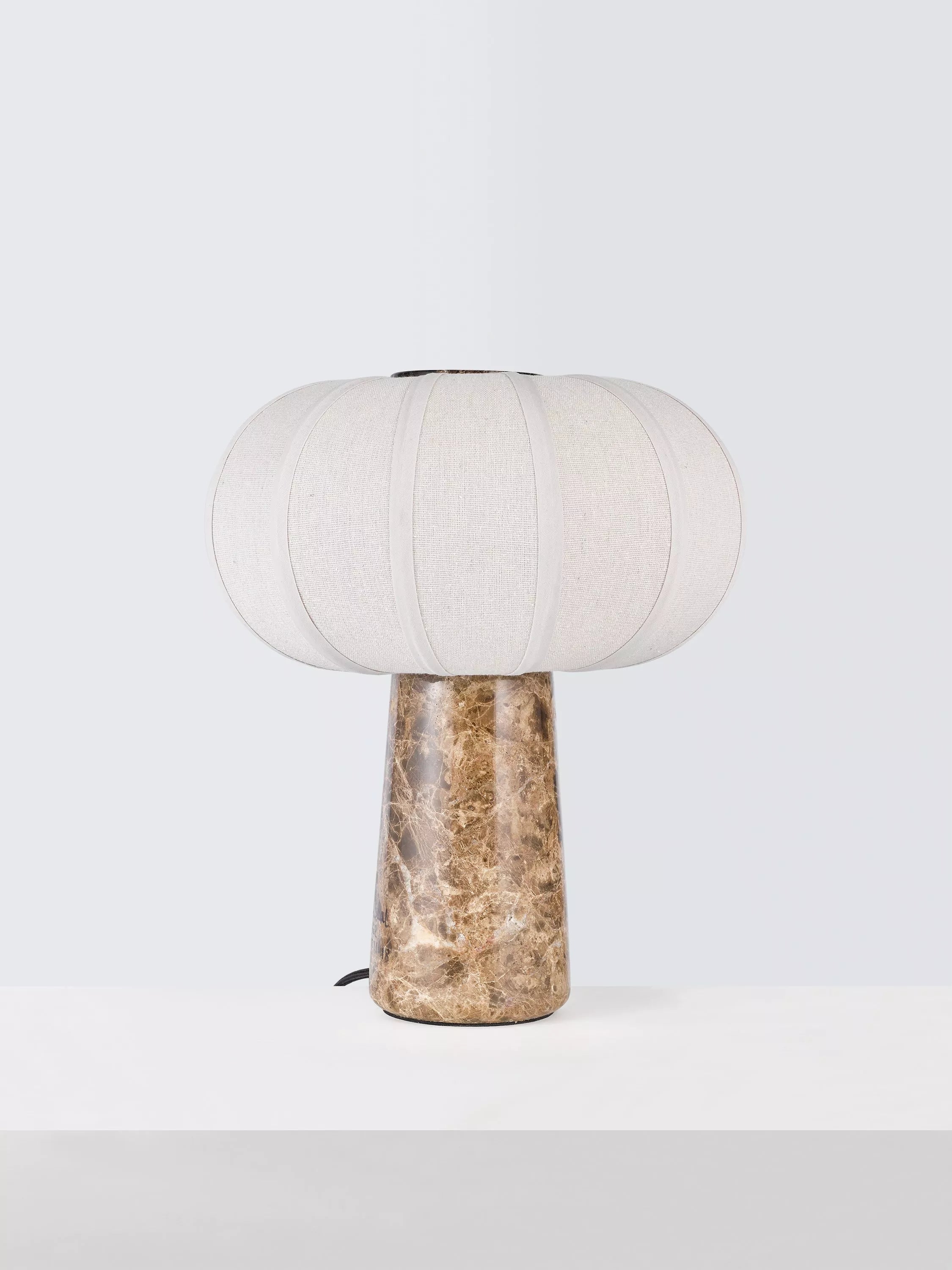 John Lewis pumpkin shade marble base table lamp 35cm, UK version
