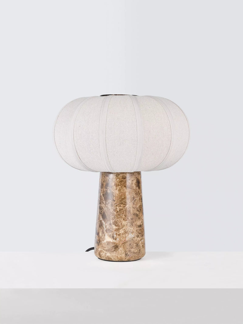 John Lewis pumpkin shade marble base table lamp 35cm, UK version