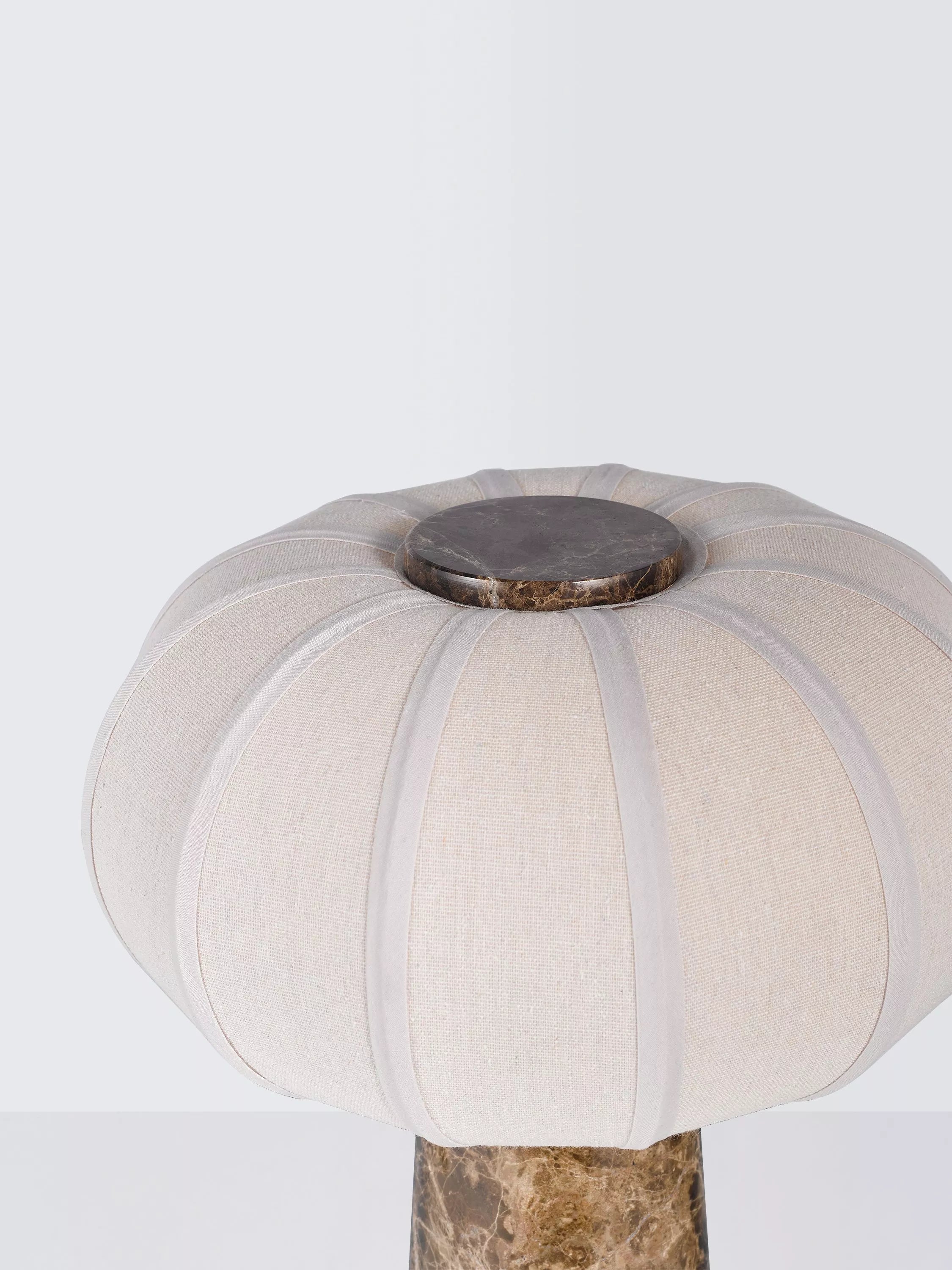 John Lewis pumpkin shade marble base table lamp 35cm, UK version