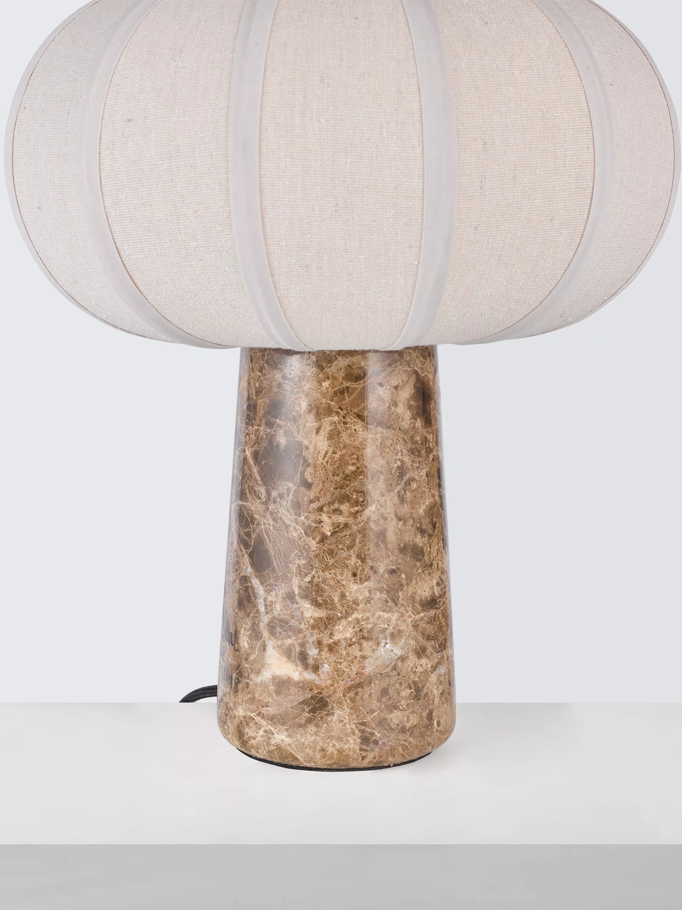 John Lewis pumpkin shade marble base table lamp 35cm, UK version