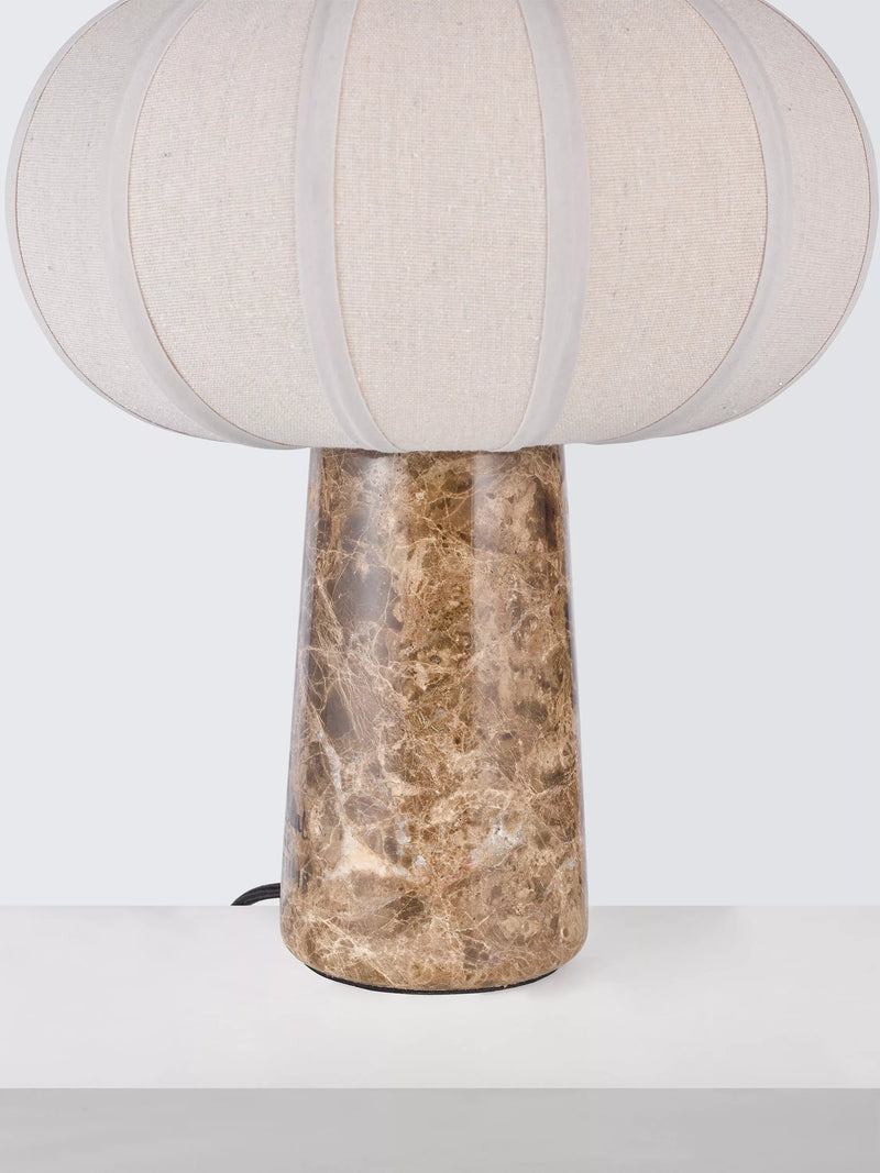 John Lewis pumpkin shade marble base table lamp 35cm, UK version