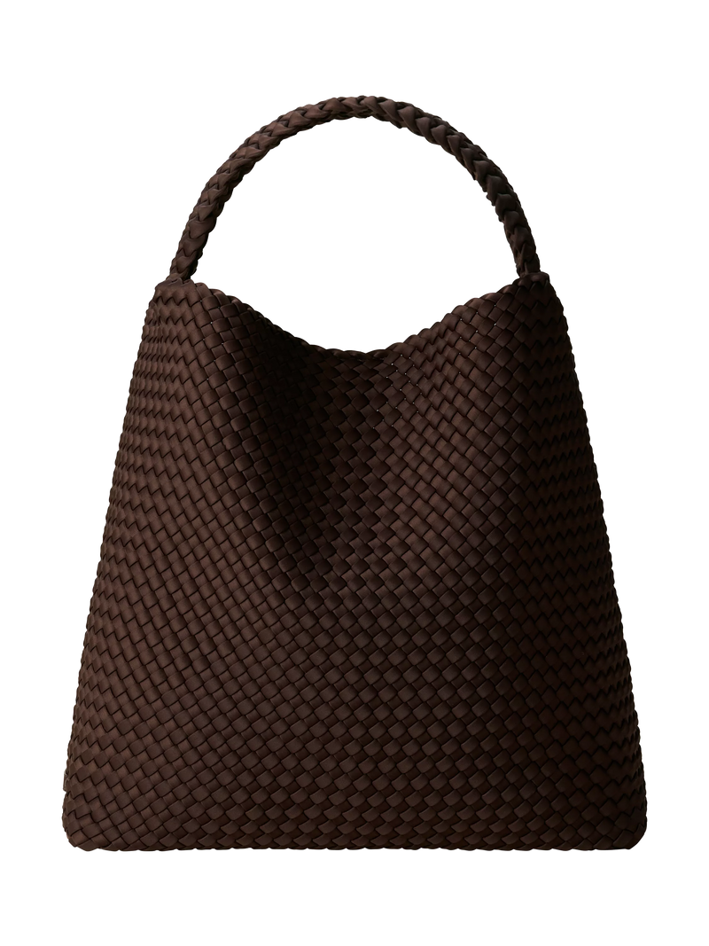 NAGHEDI Nomad Large Hobo Bag in chocolate, UK version