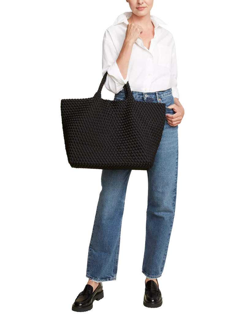 NAGHEDI St. Barths large tote bag Onyx neoprene (British brand)