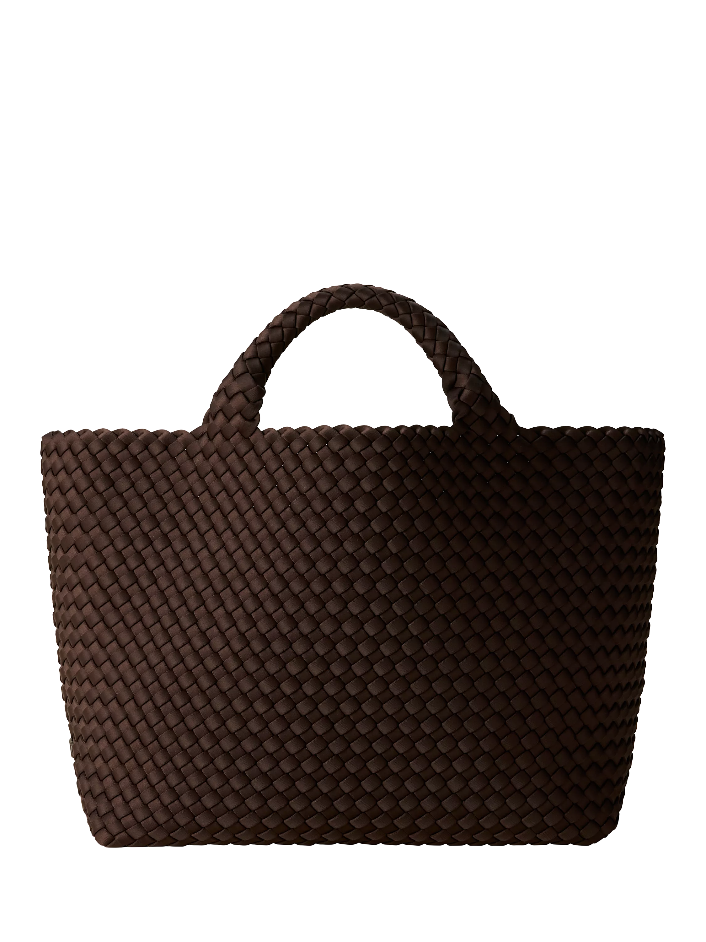 NAGHEDI St. Barths chocolate medium tote bag, imported from the UK
